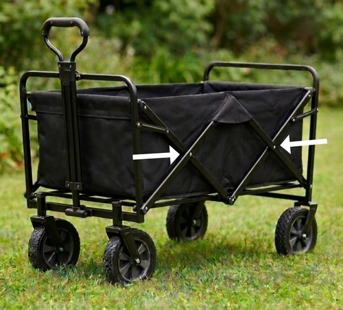 Folding fabric garden wagon - garden,