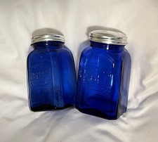 Vintage Cobalt Blue Salt And