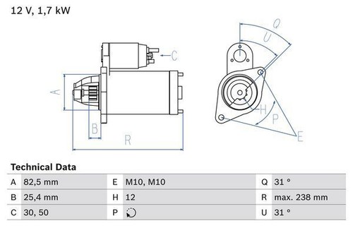 Bosch starter motor for - bosch,
