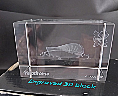 Laser engraved crystal - 3d,