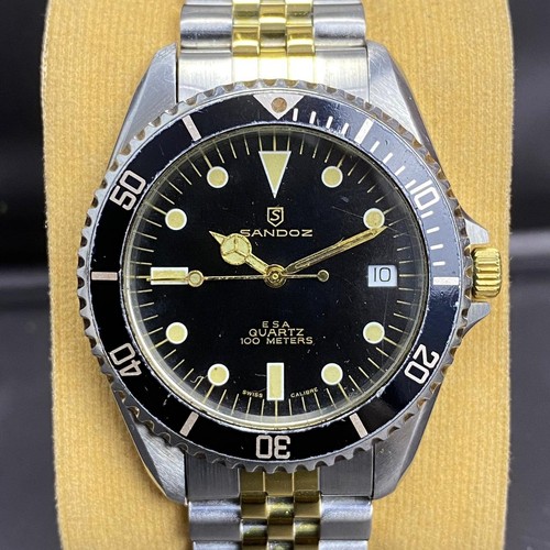 Rare sandoz diver quartz dial - sandoz,