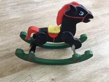 Vintage toy dolls miniature rocking horse