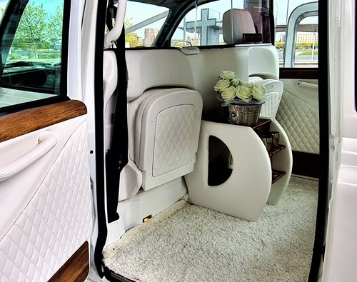 White london taxi limousine - london,