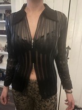 Sagaie zip front, leather and