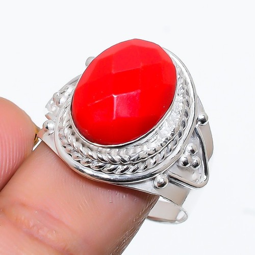 Red coral gemstone - red,
