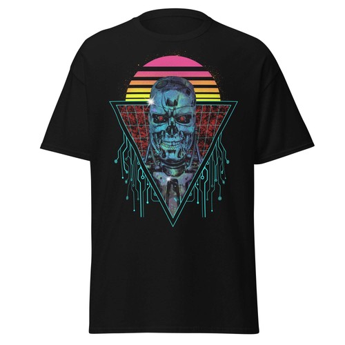 Neon terminator 800 skull - terminator, t-800