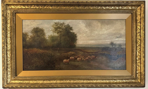 Antique 19thc large pastoral - antique,