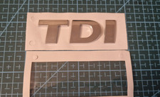 NEW GENUINE VW VOLKSWAGEN TDI BADGE CHROME Golf MK6 MK7 Caddy Transporter TDi
