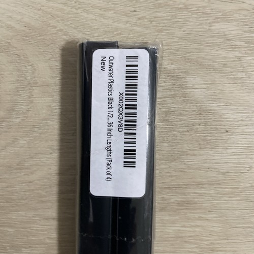 Plastics black styrene - plastics, 1/2''