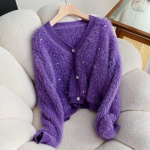 Women neck faux mohair - women,