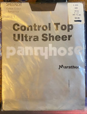 Vintage women Pantyhose USA Marathon Brand size petite Java colour RARE 1970's
