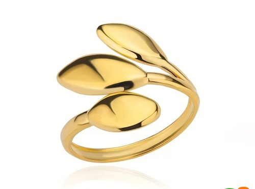 New gold sparkling twist ring - gold,