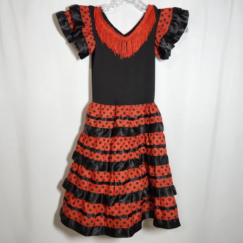 Girls size red black dress - size,