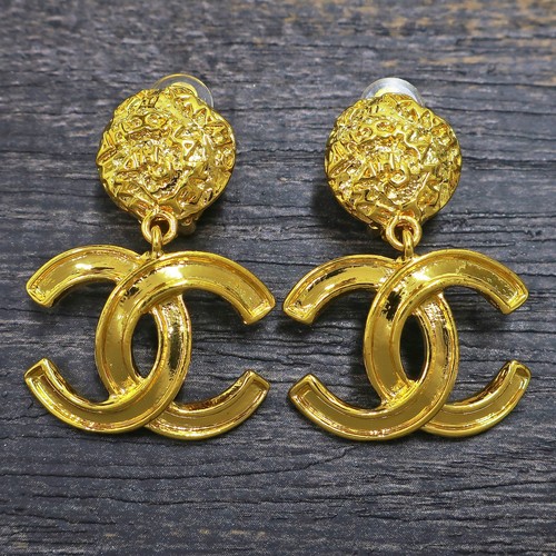 Chanel gold plated logos - chanel, cc