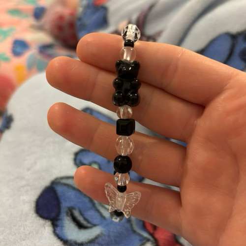 Beaded charm bracelet - beaded,