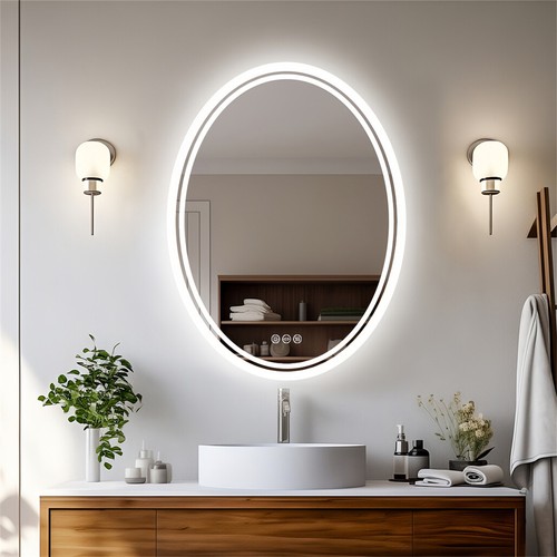 Oval bathroom mirror - mirror, with