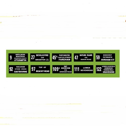 Model bus waterslide transfers - model,