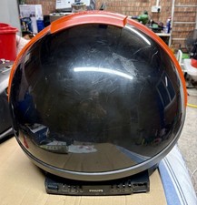 Philips Discoverer TV Space Helmet 80's Retro Gaming CRT 14” Vintage Orange