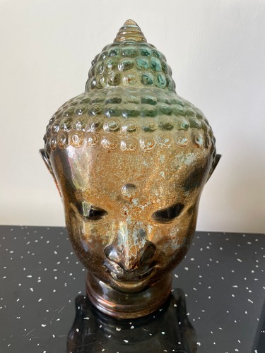 Glass buddha head life size - glass,