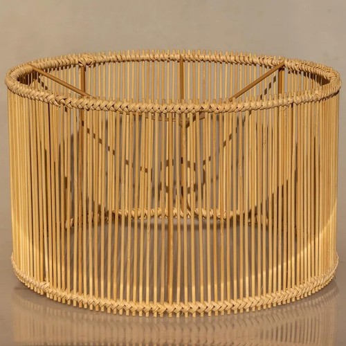 Wicker bamboo basket - wicker, lamp
