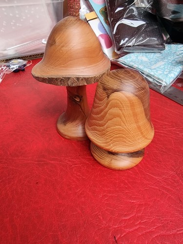 Pair vintage handmade wooden - vintage,