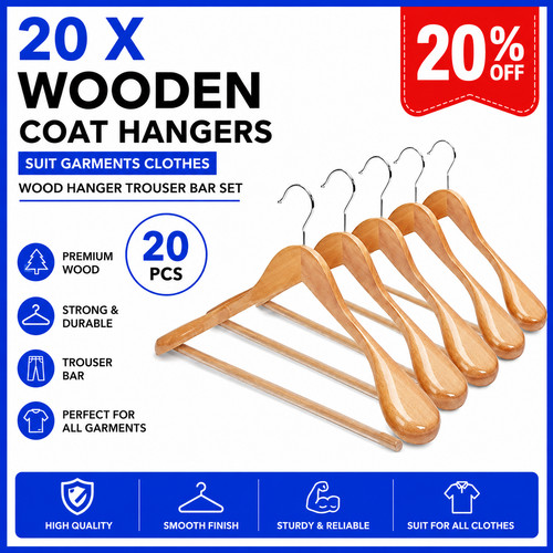 Wooden coat hangers - hangers, suit