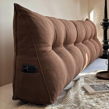 Large Triangle Pillow Backrest Cushion Lie on Sofa Bed Headboard Reading Pillows