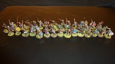 JOB LOT SAXON VIKING DARK AGES WARGAMING FIGURES BASED PAINTED PLASTIC 28mm