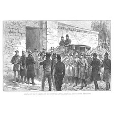 IRELAND O'Brien and Mandeville at Tullamore Jail, Kings County - Old Print 1887