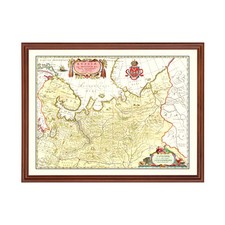 Old Map of Russia 1665 -