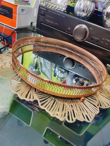 Rose gold mirror tray - rose,
