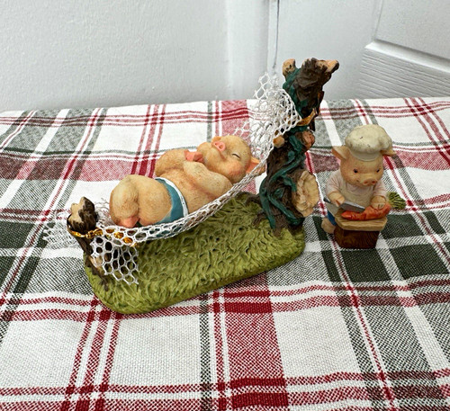 Pig figurines ornaments set - figurines,
