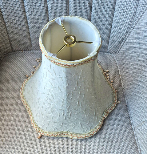 Cream fabric bell - cream, lampshade