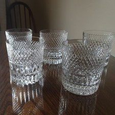 5 Royal Brierley “STRATFORD” Large Hand Cut Lead Crystal Rummer Whiskey Glasses