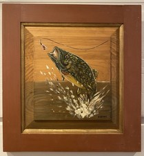 Vintage bass fishing oil - vintage,