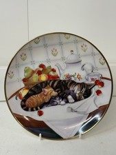 Lovely Franklin Mint Collectors Plate CAT NAP