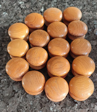 17 Wooden Knobs Kitchen Door / Drawer - Solid Wood Used - Good Condition !