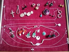 Sterling Silver 925 Joblot & Semi Precious Stone Jewellery 36g Hallmarked