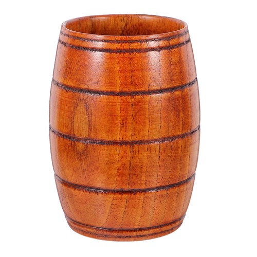 Brown wooden whiskey mug - brown,