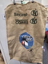 Vintage large coffee burlap bag x2