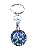 TT - THEY ALSO SERVED ANIMAL REMEMBRANCE TROLLEY TOKEN KEYRING - CHARITY LISTING