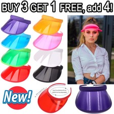 Unisex Retro Neon Sun Visor Hat Headband Cap Golf Tennis Stag Poker Party 1x