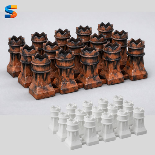 Set square base chimney - set,
