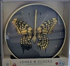 Jones Clock Gold Butterfly