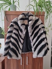 natural chinchilla fur coat, UK Size 12-16