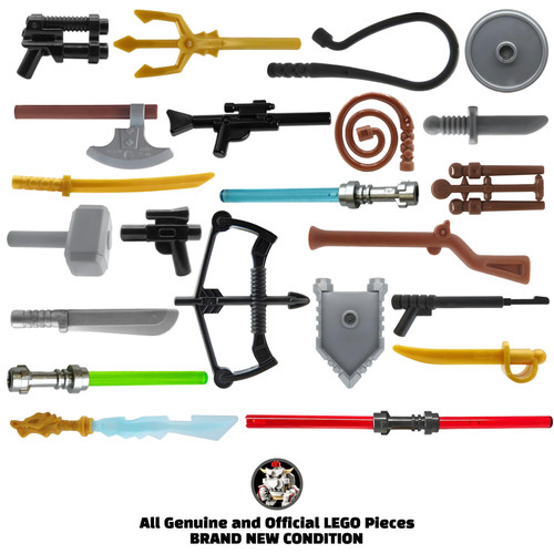 Lego minifigure weapons - lego, brand