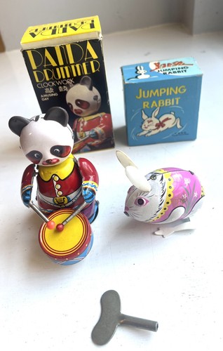 Tinplate toys panda drummer - tinplate,