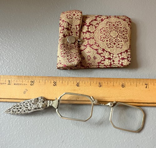 Antique lorgnette platinin art - lorgnette,