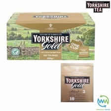 YORKSHIRE GOLD Tea Bags SACHETS Individual ENVELOPED Tagged Bag 100% BLACK