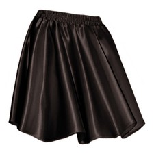 Women Lady Satin Pleated Retro